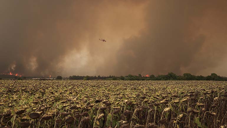 Από χωριό σε χωριό δίνεται η μάχη με τις φλόγες στην Εύβοια